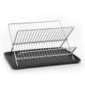 Kitchen Folding Dish Drainer Rack with Tray