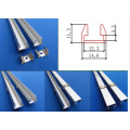 Diferentes tamanhos LED perfil de alumínio fino extrusão para LED Rigid Strip