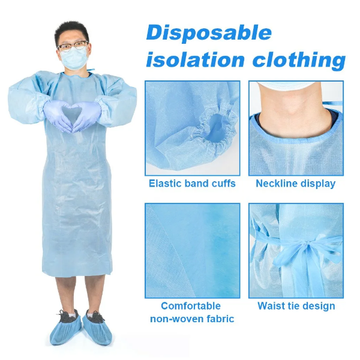 Robe d&#39;isolation non tissée jetable dentaire pour l&#39;hôpital