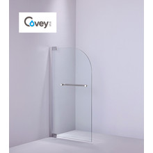 Curved Corner Tempered Glass Bathtub Screen (A-KW015)