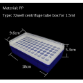 72 Well 1.5ml Plastic Storage Microcentrifuge Tube Rack