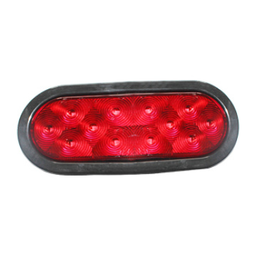 6"Oval Red LED Truck Trailer Tail Lights