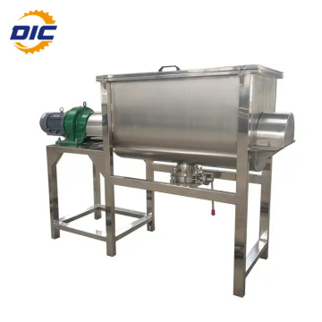 Horizontal granular powder ribbon blender