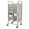 Stainless Steel 304 Double-Line GN Pan Trolley