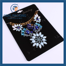 High Sales Black Plastic Card Gold Printed Necklace Display Card