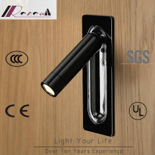 Smooth LED Black Rotatable Wall Lamp