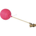 Winkel Messing Schwimmerventil mit Messing Stiel Kunststoff Ball (YD-3016)