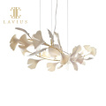 Ginkgo Biloba Leaf Ceramics Hotel Wholesale Chandelier