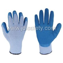 Guante de trabajo de poliéster con recubrimiento de látex (LY3013) (CE aprobado) - azul