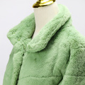 Jaqueta de lã falsa térmica