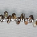 natural color rice shape freshwater shell beads