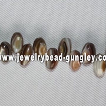 natural color rice shape freshwater shell beads