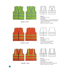 Security Protection High Visibility Yellow Reflective Safety Vest