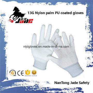 13G Poliéster Palm PU Coated Cheap Glove En 388 4131