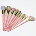 Colorful nylon hair plastic makeup brushes