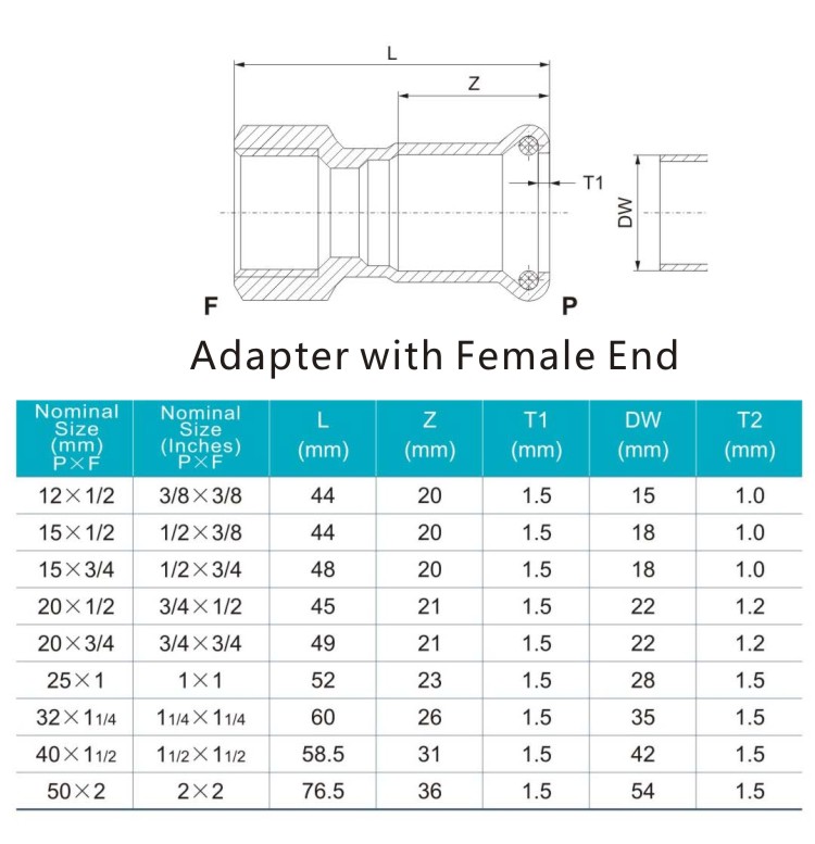 adapter with female