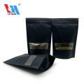 Clear Window Ziplock Bag black Kraft Paper Bag