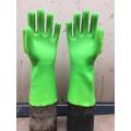 Gants PVC verts avec TPR sur la main