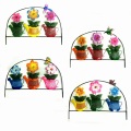 Vivid Colored Metal Decoration Spring Garden Flower Fence Craft