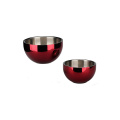 Elegant Red Food Grade Stainless Steel Mixing Bowl