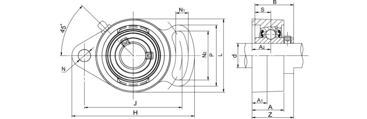 Adjustable Flange Bearing Units UCFA200 series