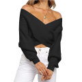 Women Casual V Neck Long Sleeve Sweaters