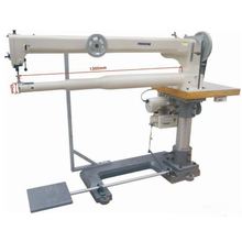 Machina de coser triple de alimentación triple de brazo largo de cilindro súper pequeña para bolsas de golf y bolsas de pesca