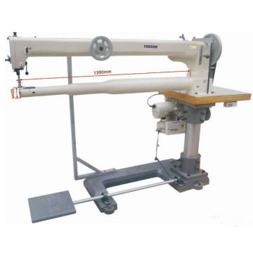 Machina de coser triple de alimentación triple de brazo largo de cilindro súper pequeña para bolsas de golf y bolsas de pesca