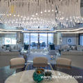 New creative white jellyfish chandelier leads modern restaurant lighting art bar table chandelier