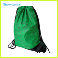 Promocional Logotipo Impresso Nylon Drawstring Backpack