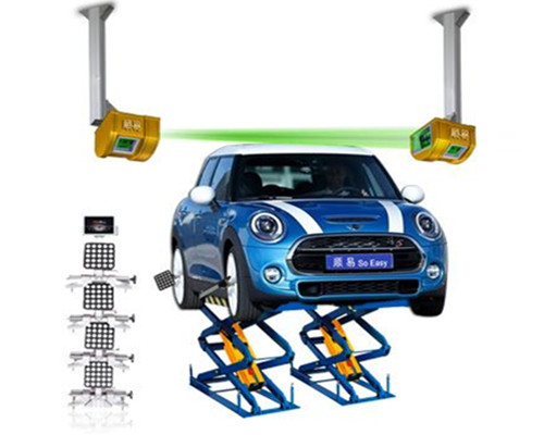 Wheel alignment for mini-scissor lift