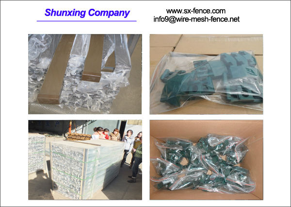 Packing of wire mesh fence post