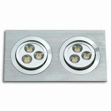 6W LED retangular Recessed Lights-6X1W