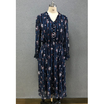 women's chiffon  long dress