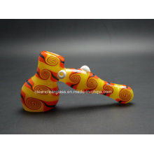 Wholesale 14cm Hammer Shape Glass Heady Bubbler Glass Pipe Hand Pipe