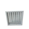 Double-row ventilation grille with adjustable louvres