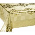 Silver Gold Emboss with Fabric Backing Tablecloth