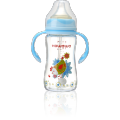 Botella de cristal de alimentación infantil 10oz con la manija