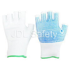 Gants en nylon avec PVC noire pointée Palm (S5105)