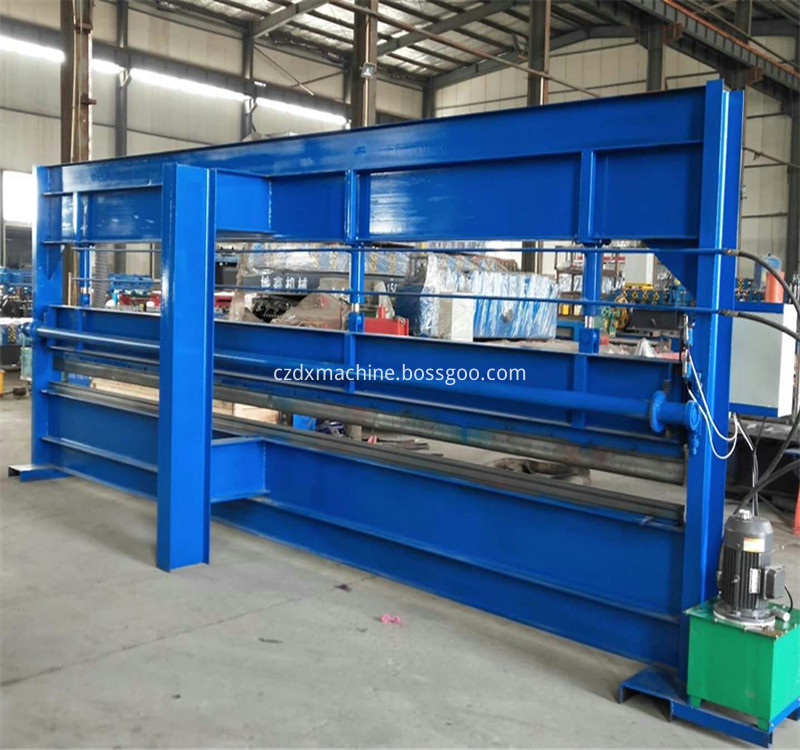 Hydraulic metal sheet roll bending machine