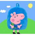 Mochila de pelúcia mochila escolar de brinquedo de porco desenho animado