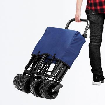 4 Wheels Foldable Trolley Cart with Removable Canopy