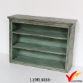 Verde Vintage Desgaste madeira Standing gabinete estilo Shoe Rack