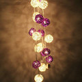 Purple Rattan Ball Christmas Holiday String Light