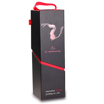 Foldable Wine Paper Packaging Box With Plastic