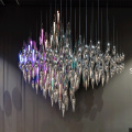 New design customized coffee shop crystal led chandelier