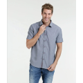 Chemise homme causale à manches courtes en tissu 100% coton