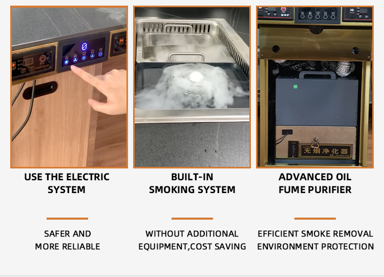 Hot pot barbecue table fume purification Hot pot barbecue table fume purification
