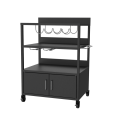 Cold-Rolled Steel Plancha Trolley with Cabinet