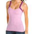 Elegante Tight Fit Ribbed Tank Top para señora